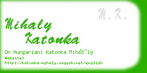 mihaly katonka business card